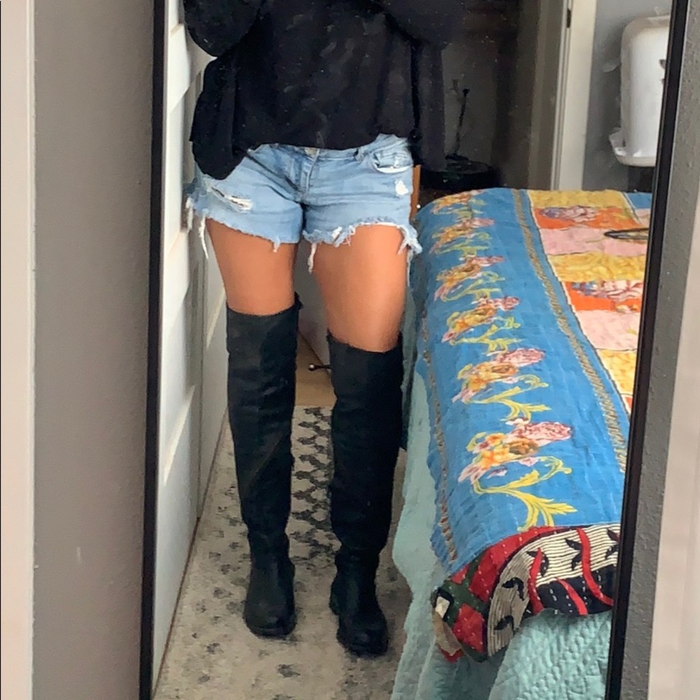 Free People knee high leather boots